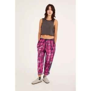 SKIDZ Original Womens Multicolor Tie-Dye Drawstring Pockets Ankle Pants One Size